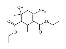 4-amino-6-hydroxy-2,6-dimethyl-cyclohex-3-ene-1,3-dicarboxylic acid diethyl ester Structure