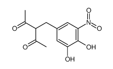 3-[(3,4-dihydroxy-5-nitrophenyl)methyl]pentane-2,4-dione结构式