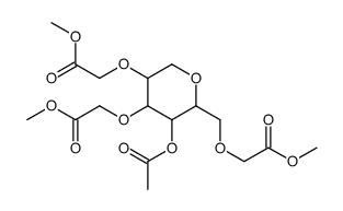 4-O-acetyl-1,5-anhydro-2,3,6-tri-O-(methoxycarbonylmethyl)glucitol Structure