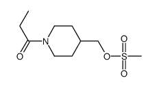(1-丙酰哌啶-4-基)甲磺酸甲酯结构式