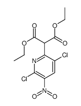 Diethyl (3,6-dichloro-5-nitro-2-pyridinyl)malonate Structure
