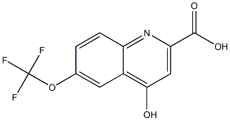 4-hydroxy-6-(trifluoromethoxy)quinoline-2-carboxylic acid结构式