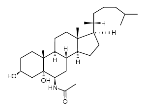 6β-acetamidocholestane-3β,5α-diol结构式