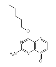 2-amino-4-(pentyloxy)pteridine N(8)-oxide Structure