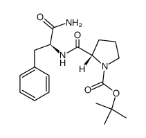 tert-butyloxycarbonyl-L-prolyl-L-phenylalanine amide Structure