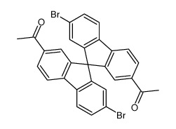 1-(2'-acetyl-7,7'-dibromo-9,9'-spirobi[fluorene]-2-yl)ethanone Structure