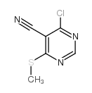 4-氯-6-(甲硫基)嘧啶-5-甲腈结构式
