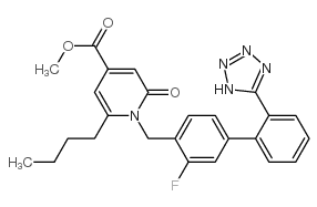 methyl 2-butyl-1-[[2-fluoro-4-[2-(2H-tetrazol-5-yl)phenyl]phenyl]methyl]-6-oxopyridine-4-carboxylate Structure