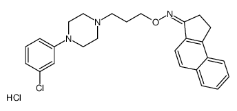 (Z)-N-[3-[4-(3-chlorophenyl)piperazin-1-yl]propoxy]-1,2-dihydrocyclopenta[a]naphthalen-3-imine,hydrochloride结构式