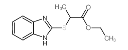 2-(1H-苯并咪唑-2-基硫代)丙酸乙酯结构式