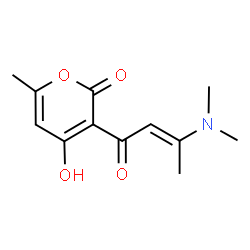3-[3-(DIMETHYLAMINO)-2-BUTENOYL]-4-HYDROXY-6-METHYL-2H-PYRAN-2-ONE结构式