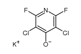 3,5-dichloro-2,6-difluoro-4-hydroxypyridine potassium salt Structure