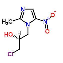 (2R)-1-Chloro-3-(2-methyl-5-nitro-1H-imidazol-1-yl)-2-propanol结构式