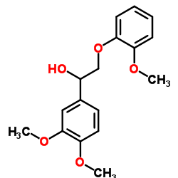 1-(3,4-Dimethoxyphenyl)-2-(2-methoxyphenoxy)ethanol Structure
