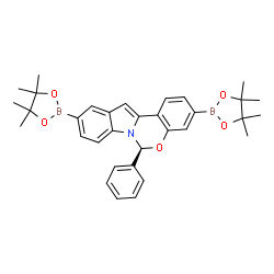 (S)-3,10-二溴-6-苯基-3,10-双(4,4,5,5-四甲基-1,3,2-二氧硼杂环戊烷-2-基)-6H-苯并[5,6] [1,3]恶嗪并[3,4-Α]吲哚结构式