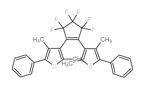 1,2-双(2,4-二甲基-5-苯基-3-噻吩基)-3,3,4,4,5,5-六氟-1-环戊烯结构式