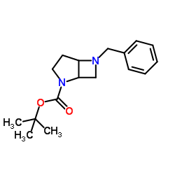 2-Methyl-2-propanyl 6-benzyl-2,6-diazabicyclo[3.2.0]heptane-2-carboxylate Structure