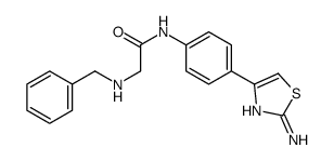 N-[4-(2-amino-1,3-thiazol-4-yl)phenyl]-2-(benzylamino)acetamide Structure