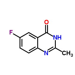 6-氟-2-甲基-4-羟基喹唑啉结构式