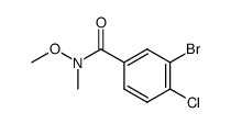 3-bromo-4-chloro-N-methoxy-N-methyl- benzamide Structure