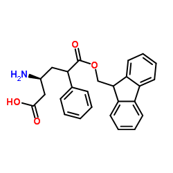 Fmoc-(S)-3-氨基-5-苯基-戊酸结构式