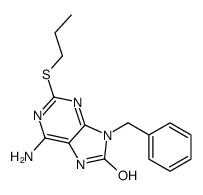 6-amino-9-benzyl-2-propylsulfanyl-7H-purin-8-one结构式
