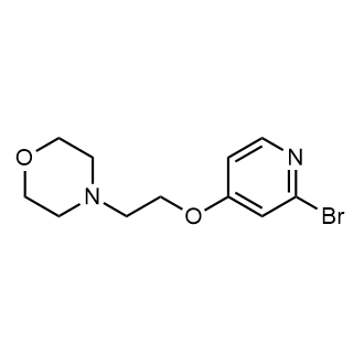 4-(2-((2-溴吡啶-4-基)氧基)乙基)吗啉结构式