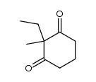 2-ethyl-2-methyl-cyclohexane-1,3-dione结构式