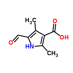 2,4-二甲基-5-醛基-1H-吡咯-3-羧酸结构式