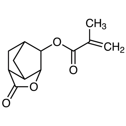 甲基丙烯酸2-氧代六氢-2H-3,5-亚甲基环戊并[b]呋喃-6-基酯结构式
