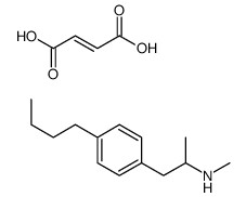 (E)-but-2-enedioic acid,1-(4-butylphenyl)-N-methylpropan-2-amine结构式