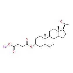 3-hydroxy-5-beta-pregnan-20-one hemisuccinate Structure