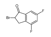 2-溴-4,6-二氟-2,3-二氢-1H-茚-1-酮结构式