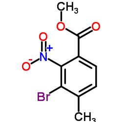 Methyl 3-bromo-4-methyl-2-nitrobenzoate Structure