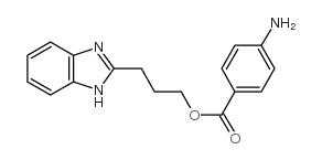 4-氨基苯甲酸 3-(1H-苯并咪唑)-丙酯结构式