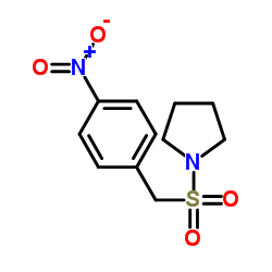 N-[(4-硝基苯基)-甲基磺酰基]吡咯烷结构式