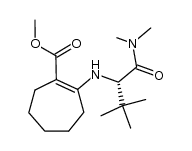 N-(2-Methoxycarbonyl-1-cycloheptenyl)-L-tert-leucine dimethylamide结构式