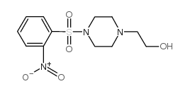 2-[4-(2-硝基苯磺酰基)哌嗪-1-基]乙醇结构式