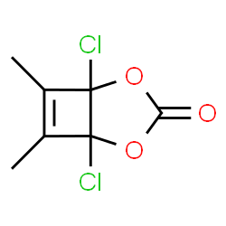 1,5-Dichloro-6,7-dimethyl-2,4-dioxabicyclo[3.2.0]hept-6-en-3-one结构式