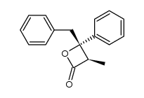 (3R,4S)-4-benzyl-3-methyl-4-phenyloxetan-2-one结构式