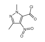 1,3-dimethyl-4-nitro-1H-pyrazole-5-carbonyl chloride结构式