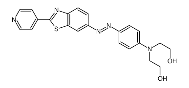2-[N-(2-hydroxyethyl)-4-[(2-pyridin-4-yl-1,3-benzothiazol-6-yl)diazenyl]anilino]ethanol Structure
