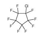 1-chloro-1,2,2,3,3,4,4,5,5-nonafluorocyclopentane structure