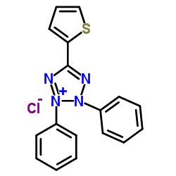 2,3-二苯基-5-(2-噻吩基)氯化四氮唑结构式