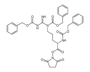 [(S)-5-[(2,5-Dioxo-1-pyrrolidinyl)oxy]-5-oxo-4-[[(benzyloxy)carbonyl]amino]pentyl][imino[[(benzyloxy)carbonyl]amino]methyl]carbamic acid structure