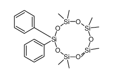 2,2,4,4,6,6,8,8-octamethyl-10,10-diphenyl-1,3,5,7,9,2,4,6,8,10-pentaoxapentasilecane结构式