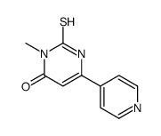 2,3-二氢-3-甲基-6-(4-吡啶)-2-硫氧代-4(1H)-嘧啶酮结构式