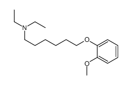 N,N-diethyl-6-(2-methoxyphenoxy)hexan-1-amine结构式
