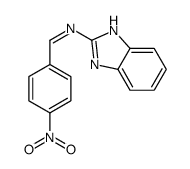 N-(1H-benzimidazol-2-yl)-1-(4-nitrophenyl)methanimine结构式
