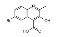 6-bromo-3-hydroxy-2-methylquinoline-4-carboxylic acid Structure